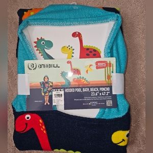 Toddler Kids Hooded Beach Towel Dinosaurs
